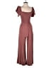 Heyson 100% Rayon Solid Burgundy Brown Jumpsuit Size S - photo 1