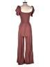 Heyson 100% Rayon Solid Burgundy Brown Jumpsuit Size S - photo 2