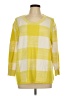 CAbi Checkered-gingham Yellow Pullover Sweater Size L - photo 1