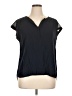 Stylus 100% Rayon Black Short Sleeve Blouse Size XL - photo 1