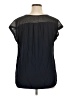 Stylus 100% Rayon Black Short Sleeve Blouse Size XL - photo 2