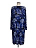New Directions Print Blue Casual Dress Size M - photo 2