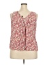 Torrid 100% Rayon Red Sleeveless Blouse Size 2X Plus (2) - photo 2