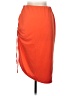 Open Edit Solid Orange Casual Skirt Size M - photo 2