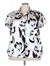 Cato Paisley Silver Short Sleeve Blouse Size 26 - photo 1