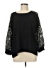 Charming Charlie Black 3/4 Sleeve Top Size M - photo 1
