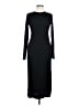 Uniqlo Solid Black Casual Dress Size M - photo 1