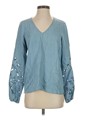 Ecru Long Sleeve Blouse (view 1)
