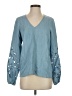 Ecru Blue Long Sleeve Blouse Size XS - photo 1