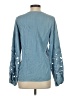 Ecru Blue Long Sleeve Blouse Size XS - photo 2