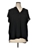 Jones & Co 100% Polyester Black Short Sleeve Blouse Size 1X - photo 1