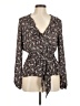 Max Studio 100% Polyester Brown Long Sleeve Blouse Size M - photo 1