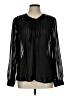 Faded Glory Black Long Sleeve Blouse Size L - photo 1