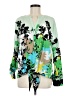 Dana Buchman 100% Polyester Print Green Long Sleeve Blouse Size M - photo 1