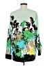 Dana Buchman 100% Polyester Print Green Long Sleeve Blouse Size M - photo 2