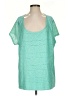 Merona 100% Rayon Teal Short Sleeve Blouse Size 2 - photo 1