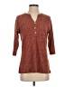 Unbranded Brown Long Sleeve Henley Size S - photo 1