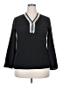 Unbranded 100% Polyester Black Long Sleeve Blouse Size 3X - photo 1