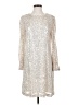 Maia Metallic Silver Cocktail Dress Size 4 - photo 1