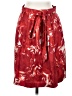Theory Print Red Silk Skirt Size 4 - photo 1