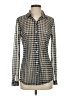 CAbi Houndstooth Gray Long Sleeve Blouse Size S - photo 1