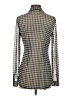 CAbi Houndstooth Gray Long Sleeve Blouse Size S - photo 2