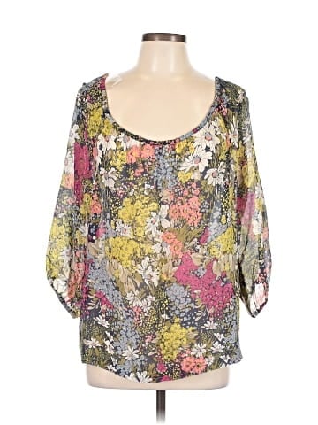 Edme & Esyllte 3/4 Sleeve Silk Top (view 1)