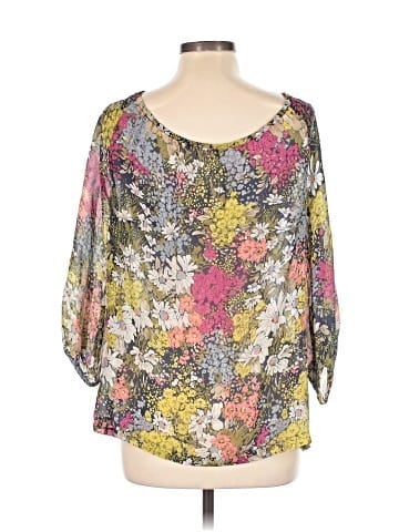 Edme & Esyllte 3/4 Sleeve Silk Top (view 2)