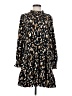 Nine West 100% Polyester Animal Print Black Casual Dress Size S - photo 1