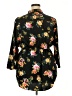 New Glory 100% Polyester Floral Black 3/4 Sleeve Blouse Size 3X - photo 2