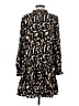 Nine West 100% Polyester Animal Print Black Casual Dress Size S - photo 2