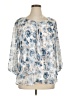 Tamara H. Blue 3/4 Sleeve Blouse Size 1X - photo 1