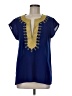 Unbranded Blue Short Sleeve Blouse Size M - photo 1