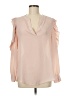 T Tahari 100% Polyester Pink Long Sleeve Blouse Size M - photo 1