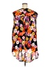 Torrid 100% Polyester Floral Black Orange Sleeveless Blouse Size 5X Plus (5) - photo 2