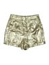Shein 100% Polyester Metallic Gold Shorts Size 2 - photo 1