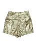 Shein 100% Polyester Metallic Gold Shorts Size 2 - photo 2
