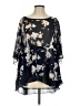 Torrid 100% Polyester Black 3/4 Sleeve Blouse Size (1) - photo 1