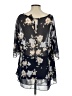 Torrid 100% Polyester Black 3/4 Sleeve Blouse Size (1) - photo 2