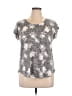 Bobeau Silver Short Sleeve Top Size 1X - photo 1
