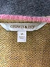 Crown & Ivy Stripes Tan Pullover Sweater Size M - photo 7