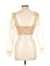 Shein Gold 3/4 Sleeve Blouse Size L - photo 2