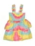 Sara Sara 100% Polyester Tie-dye Yellow Black Dress Size 2T - photo 1