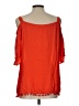 Studio West 100% Rayon Orange Sleeveless Blouse Size L - photo 2
