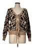 Unbranded Animal Print Brown Cardigan Size L (estimated) - photo 1