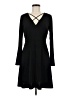 Beyond Solid Black Casual Dress Size 8 - photo 1