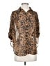Poetry 100% Polyester Animal Print Brown 3/4 Sleeve Blouse Size S - photo 1