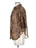 Poetry 100% Polyester Animal Print Brown 3/4 Sleeve Blouse Size S - photo 5