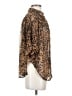 Poetry 100% Polyester Animal Print Brown 3/4 Sleeve Blouse Size S - photo 4