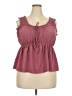 Assorted Brands 100% Polyester Burgundy Sleeveless Blouse Size 2X - photo 1